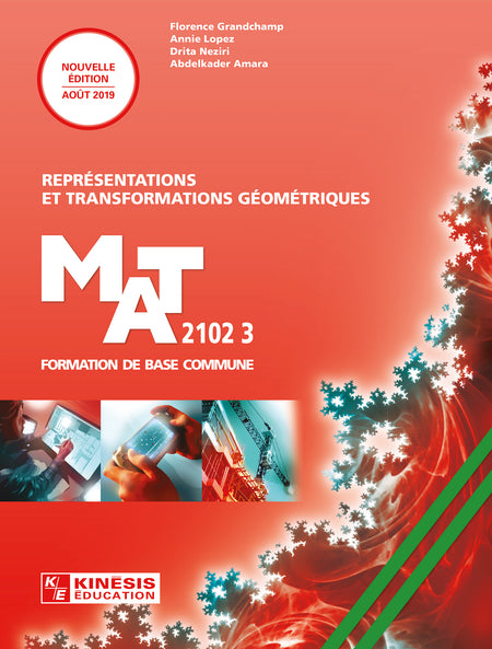 Vise l’acquisition de 2 compétences polyvalentes : communiquer avec clarté et raisonner avec logique.
Au moyen de 3 catégories d’action : perception adéquate d’un environnement physique et de ses transformations, production de représentations de cet environnement et de ses transformations, détermination de mesures et de rapports pour le traitement de situations de vie.

Destiné à la clientèle FGA, ce titre fait partie de la série FBC — formation de base commune.

Achevé d’imprimer en décembre 2022.