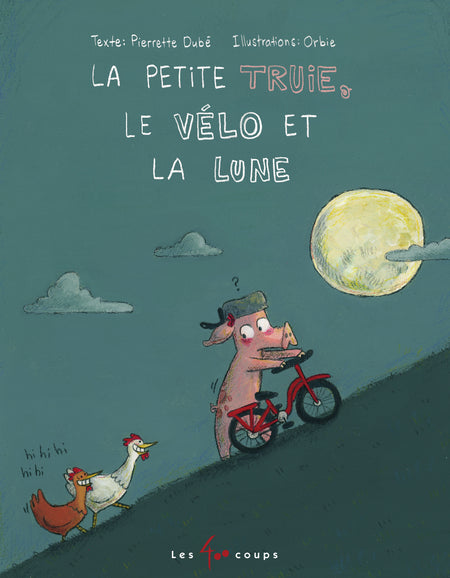 « Rosie, la petite truie, avait tout pour être heureuse : un grand carré de boue pour s'amuser, de la moulée à volonté, une porcherie délicieusement parfumée. Jouer, manger, dormir, la petite truie ne désirait rien de plus. Jusqu'au jour où apparut dans la cour un vélo rouge qui lui sembla une pure merveille! » L'histoire attachante et remplie d'humour d'une petite truie qui, avec une détermination hors du commun et l'aide des autres animaux de la ferme, apprendra comment maîtriser l'art de se déplacer sur deux roues.