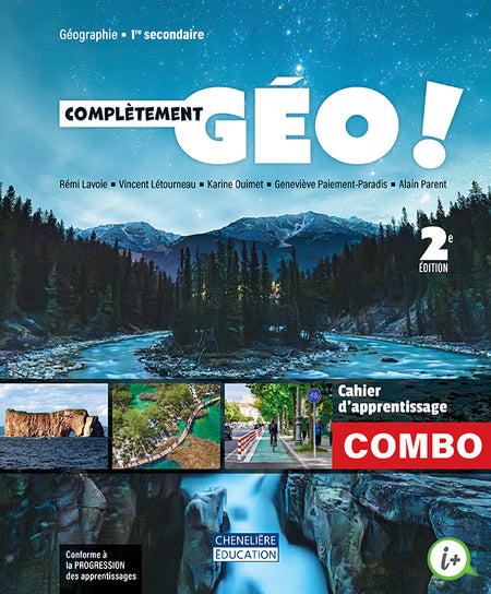 
Complètement GÉO!, 2e éd., 1re sec. – Mes bases en géo (9782765082583), Complètement GÉO!, 2e éd., 1re sec., Cahier d’apprentissage – COMBO (9782765082538)