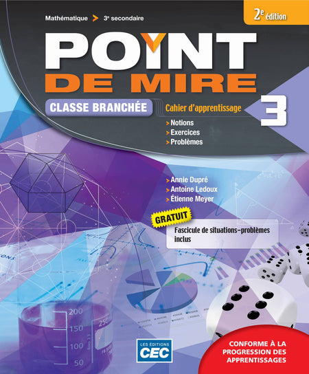 
Point de mire, 3e secondaire, 2e édition, cahier (9782761791304), Point de mire, 3e secondaire, 2e édition, fascicule de situations de problèmes (9782761791328)