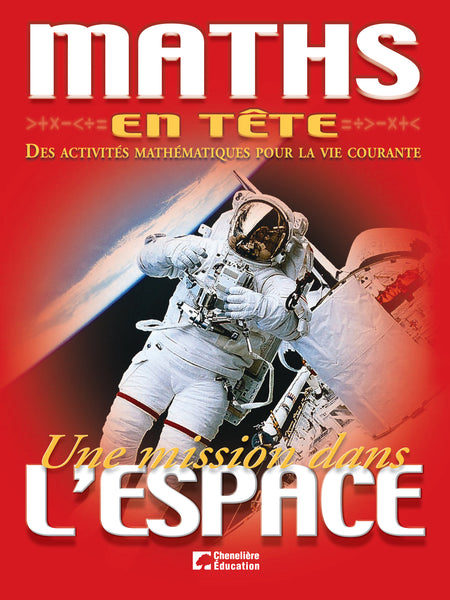 Livre Math Rouge Maths en tête, série Rouge, Une mission dans l’espace | Copibec DONA
